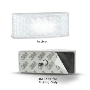 LED 12-24V White Front End Outline Marker/ Reflector Light (100 X 38 X 13mm) 