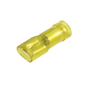Yellow Hi-Temp Fully Insulated 6.3mm Female Blade Crimp Terminal (Pack Of 100)