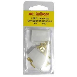Bellanco Black 3 Pin Complete Connector Housing  