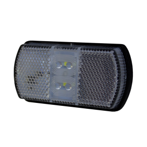 Whitevision Sm8 Series 9-33V White LED Front End Outline Marker Light With Black Base 