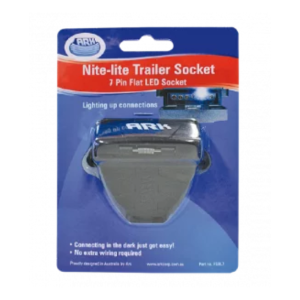 Ark "Nite - Lite" 7 Pin Flat Trailer Socket With LED Illumination (Blister Pack Of 1) 