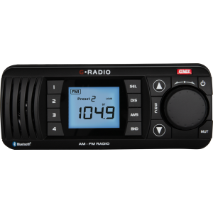 GME AM/FM Marine Radio With Bluetooth And Black Housing 