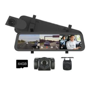 GATOR 9" REAR VIEW MIRROR CAMERA KIT WITH 1080p TOUCH SCREEN
