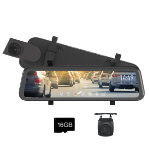 Gator 9" Touch Screen Heavy Duty Mirror Monitor Reverse Camera Kit With Recording 