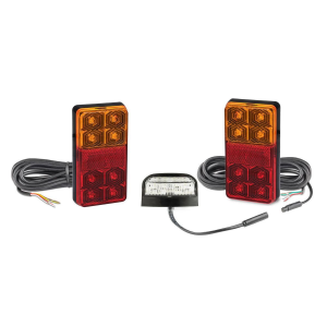 LED 12V Combination Trailer Light Kit With 6m Cable & Number Plate Light (Blister Pack Of 2) 