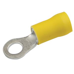 Utilux Yellow 5mm Eye Crimp Terminal (Pack Of 50)  