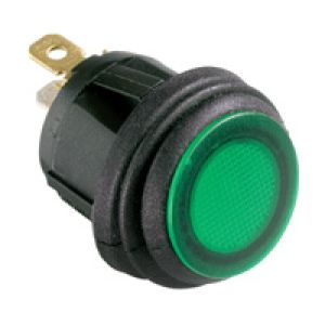 Hella 24V Green LED Illuminated On/Off Compact Rocker Switch