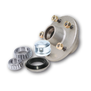 Ark Commodore 6" Galvanised Hub (Complete With Holden Type Bearings, Seal, Dust Cap,Studs & Nuts) 