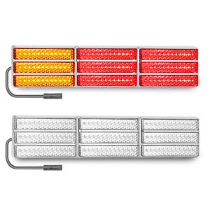 LED 12-24V Lh Combination Tailight With Clear Lens Chrome Bracket & Deutsch Connector 