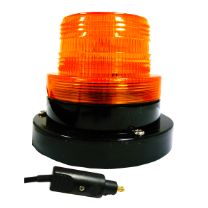 Britax Modified 12-100V Amber 5 LED Beacon With Magnetic Base And Fitted P113B Accessory Plug 