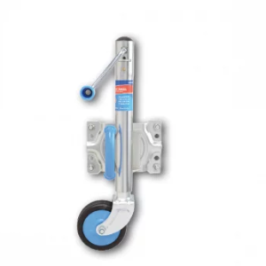 Ark 6" Rubber Jockey Wheel With Locking Swivel U-Bolt  Bracket (Side Winder) 