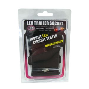 KT 7 Pin Flat LED Trailer Socket Circuit Tester  