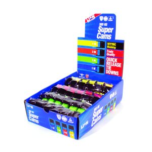 Lion 24 Piece Assorted Sizes Cam Buckle Tie Down Display Pack 