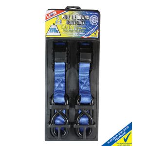 Lion 1.83m X 25mm Quick Release Pull Tie Down (Pack Of 2) 