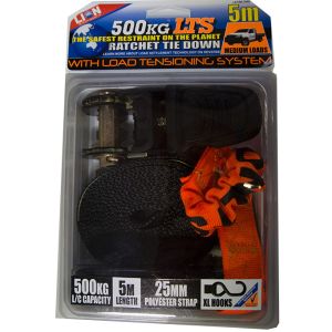 Lion 5m X 25mm Lts Ratchet Tie Down  