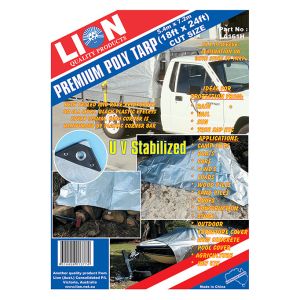 Lion 7.2m X 5.4m Heavy Duty Silver Poly Tarp  
