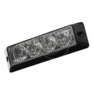 Britax 12-24V 4 LED Amber Warning Light With Black Bezel