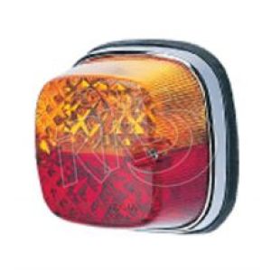 Hella Indicator/Tail Light With Chrome Dress Ring (78 X 78 X 43mm)