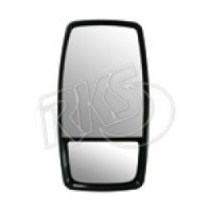 Britax 380mm X 200mm Japanese Lh Flat/Convex Mirror Head With 12V Marker Light & Heater