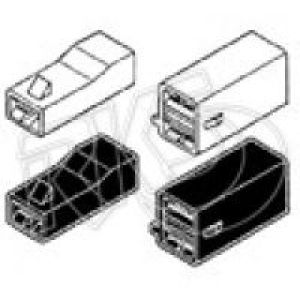 Bellanco Black 2 Pin Female Connector Housing (Pack Of 25) 