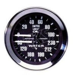 Smiths Mechanical 52mm Dual Oil Pressure/Water Temp Gauge