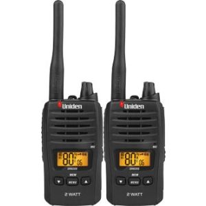 Uniden 2W 80 Channel Waterproof UHF Handheld Radio Twin Pack 