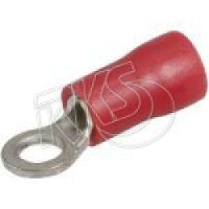 Red 3mm Eye Crimp Terminal (Pack Of 100)