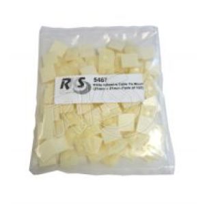 White 21mm X 21mm Adhesive Cable Tie Mount (Pack Of 100) 