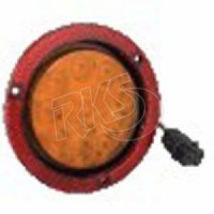 LED 12V Indicator Light With Reflector Flange (139 X 22mm Round)