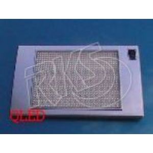 Q-LED 12V Interior Light With On/Off Switch & Silver Satin Housing (185 X 110 X 12mm)