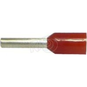 Red 8mm Long Bootlace Terminal To Suit 1mm² Cable (Pack Of 100)
