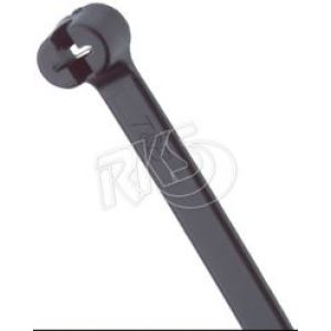 11.5" (281.9mm X 3.6mm) Black Cable Tie With Metal Clip (Pack Of 1000)