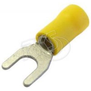 Yellow 5mm Fork Crimp Terminal (Pack Of 100)