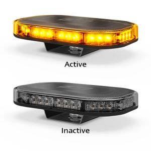 LED 12-24V TINTED AMBER EMERGENCY LIGHT BAR (380 X 172 X 64mm)