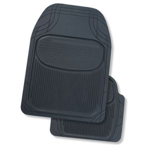 Set Of 4 Deluxe Rubber Mats Universal Fitment Charcoal