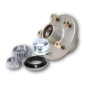 Ark Landcruiser/Nissan 7 1/2" Galvanised Hub (Fitted With Ford Bearings, Seal, Dust Cap, Studs & Nuts)