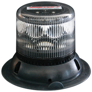 Code 3 10-30V Amber LED Beacon With Magnetic Base And Clear Lens