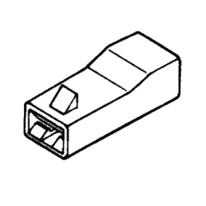 1 Pin 8mm Male Connector Housing (Pack Of 10)