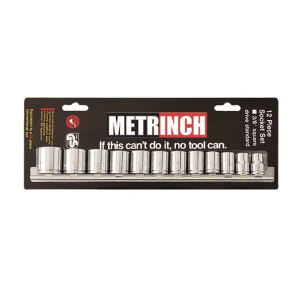 Metrinch 12 Piece 3/8" Drive Standard Socket Set