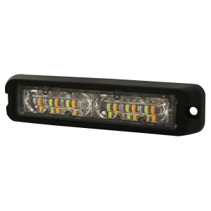 Code 3 12-24V 12 LED Amber/White Warning Light (110 X 23 X 18mm) 