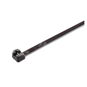 Sapi Selco 100mm X 2.5mm Black Cable Tie With Metal Clip (Pack Of 100) 