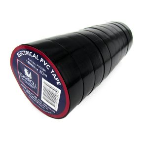Carroll Black 19mm X 20m PVC Electrical Tape (Sleeve Of 10 Rolls) 