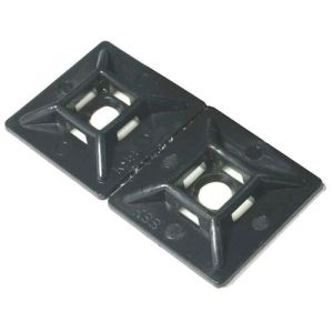 Quikcrimp Black Adhesive Cable Tie Mount (Pack Of 100)