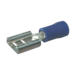 Quikcrimp Blue 8mm Female Spade Crimp Terminal (Pack Of 100) 