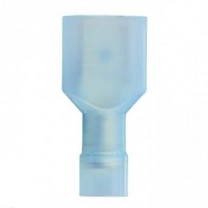 QUIKCRIMP BLUE FULLY INSULATED 6.3mm MALE BLADE CRIMP TERMINAL (PACK OF 100)