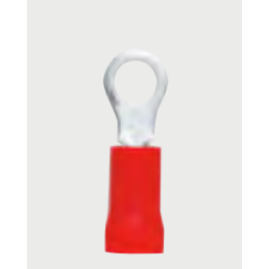 Red 4mm Eye Crimp Terminal (Pack Of 100)