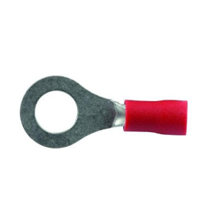Red 6mm Eye Crimp Terminal (Pack Of 100)
