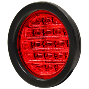 Whitevision 9-33V 4" Round Grommet Mounted LED Stop/Tail Light Kit 