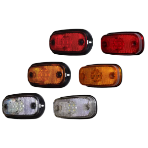 Whitevision 12-24V Red LED Rear End Outline Marker Light With Reflector (108 X 58 X 33mm) 