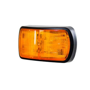 Whitevision 9-33V Amber "Dimple" LED Front End Out Line Marker Light With Clear Lens (70 X 41 X 23mm) 